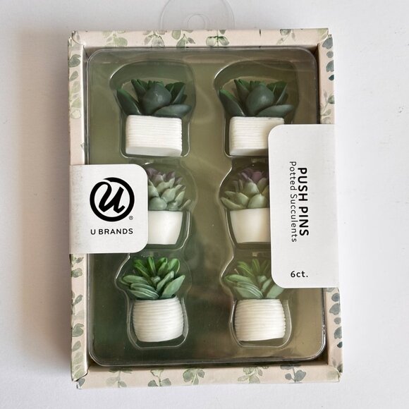 Bulletin Board Push Pins Potted Succulents Home Office Decor Gift‎ New - Picture 2 of 4